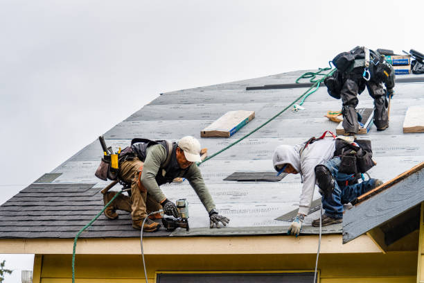 Professional Roofing technician working in Woodward, PA